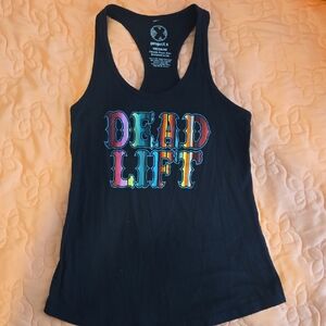 Project X Dia De Los Deadlifts Black Racerback Tank Top Medium